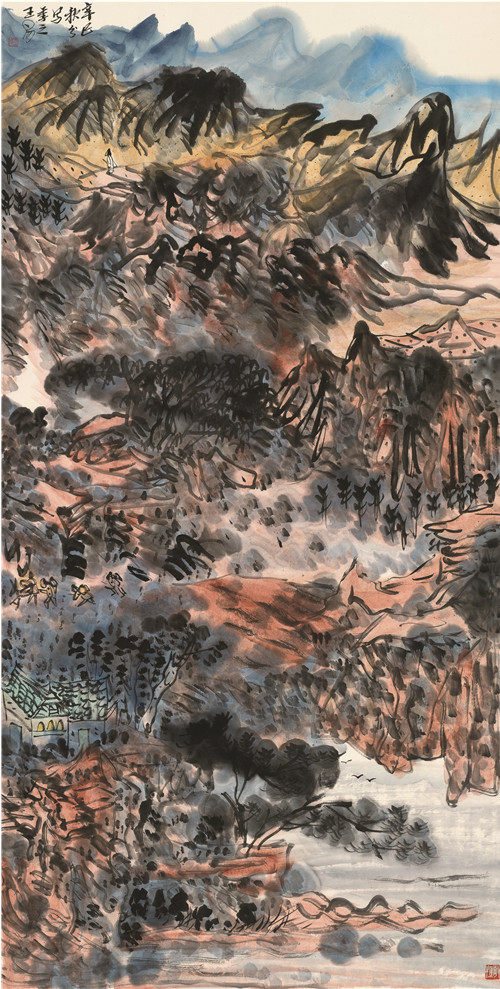 2001 《辛巳秋分写山水》