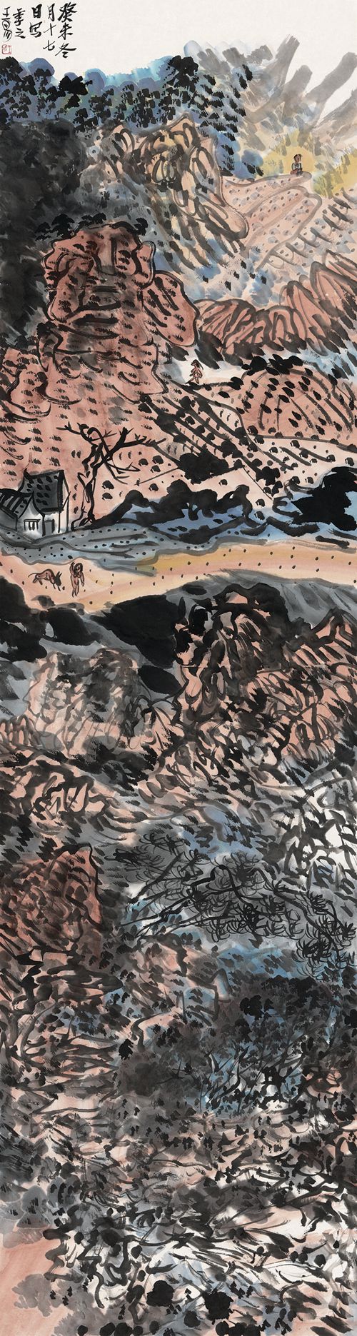 2003 《居高静思》 ——中国美术馆藏180X48cm   2003