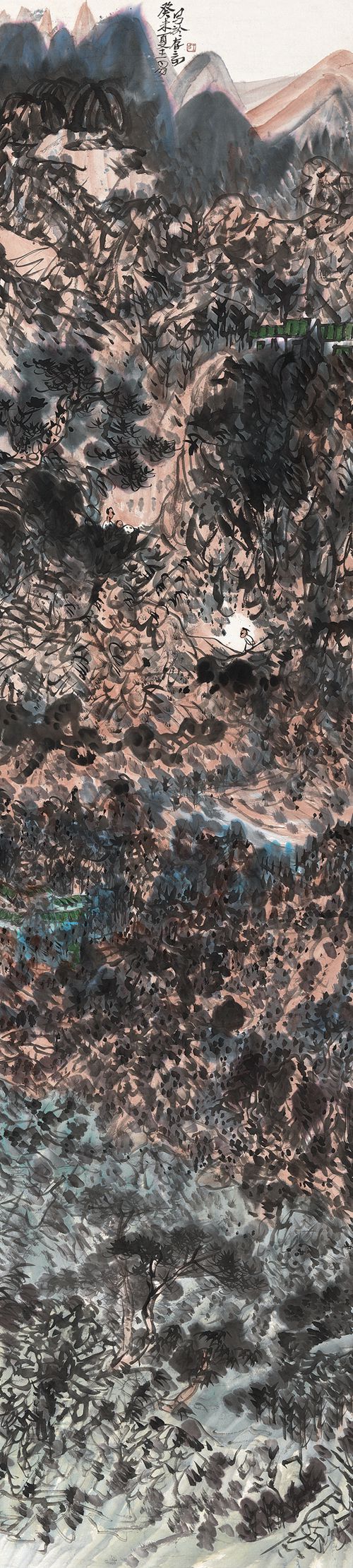 2003 《行吟山水间》 ——中国美术馆藏253X53cm