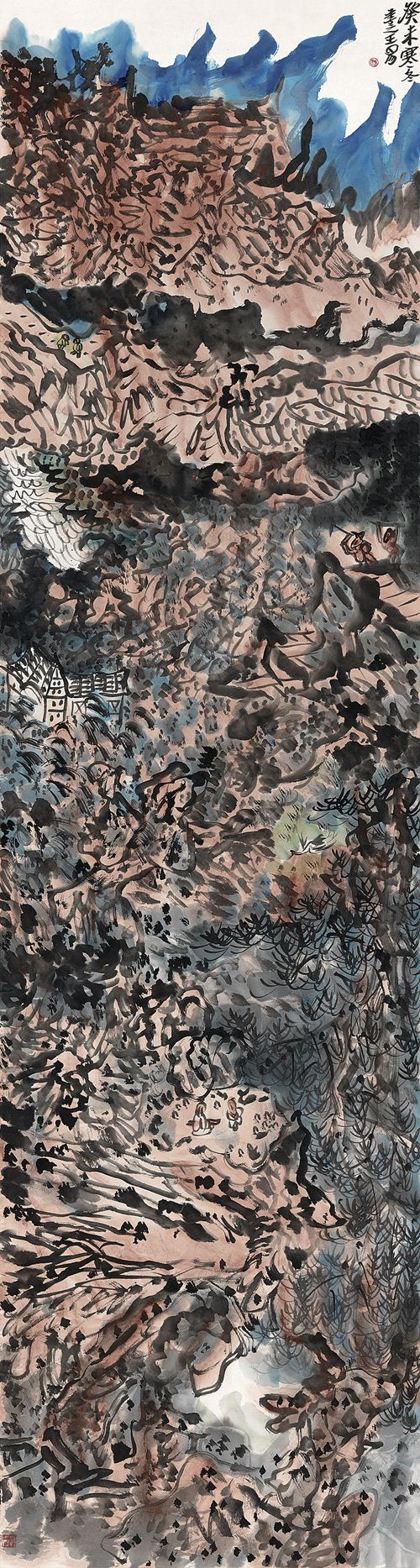 2003 《松下听琴图》 ——中国美术馆藏180X48cm