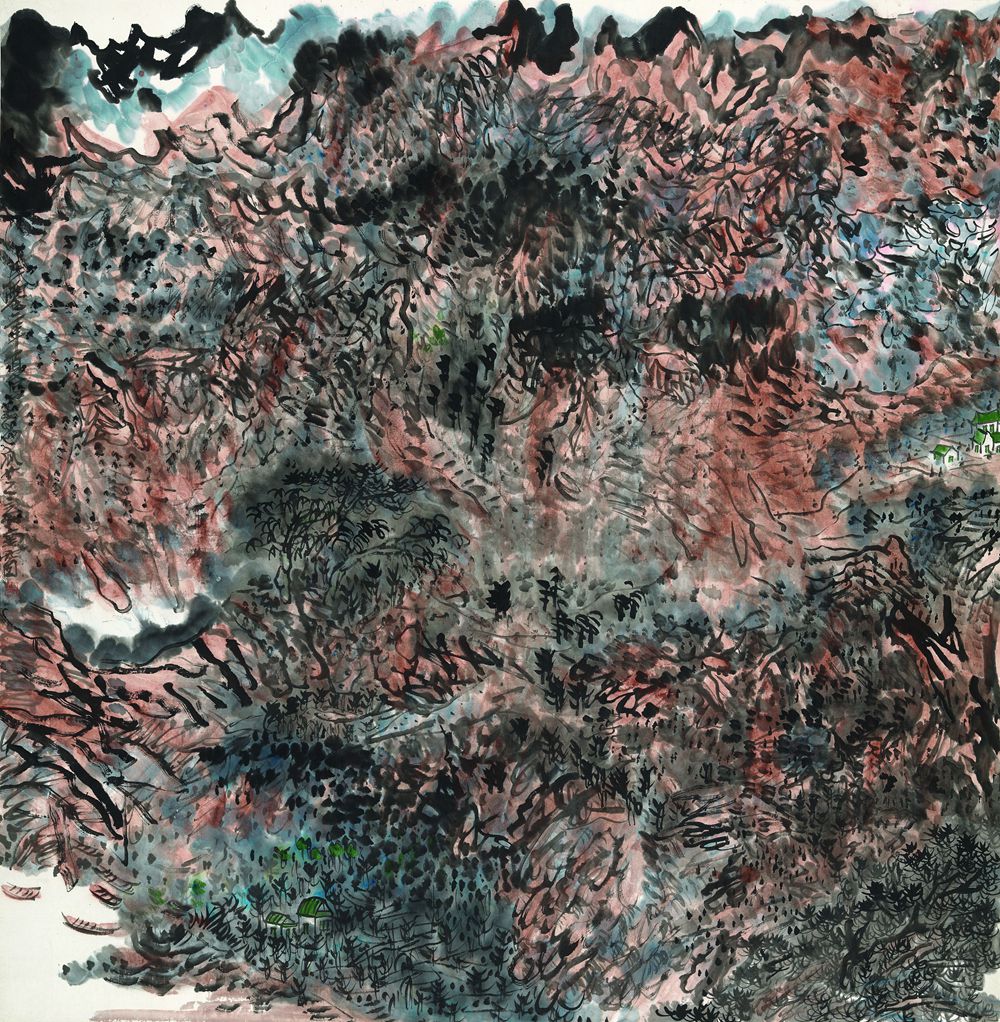 2002 《山之秋》 ——中国美术馆藏144X141cm