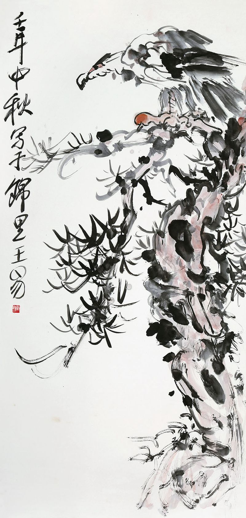 2002 《中秋写鹰》
