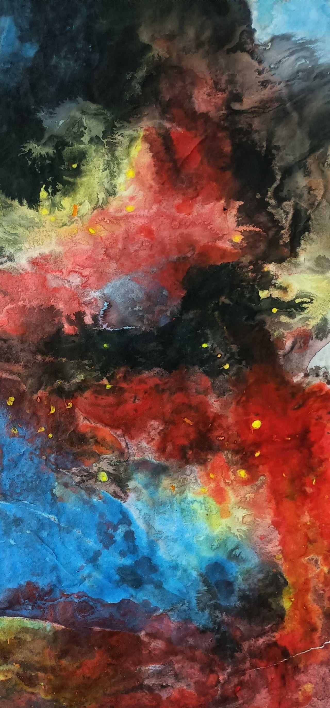 抽象泼彩系列68x138